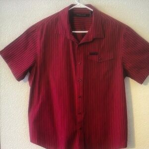 Van Heusen Men's Red Striped Shirt
